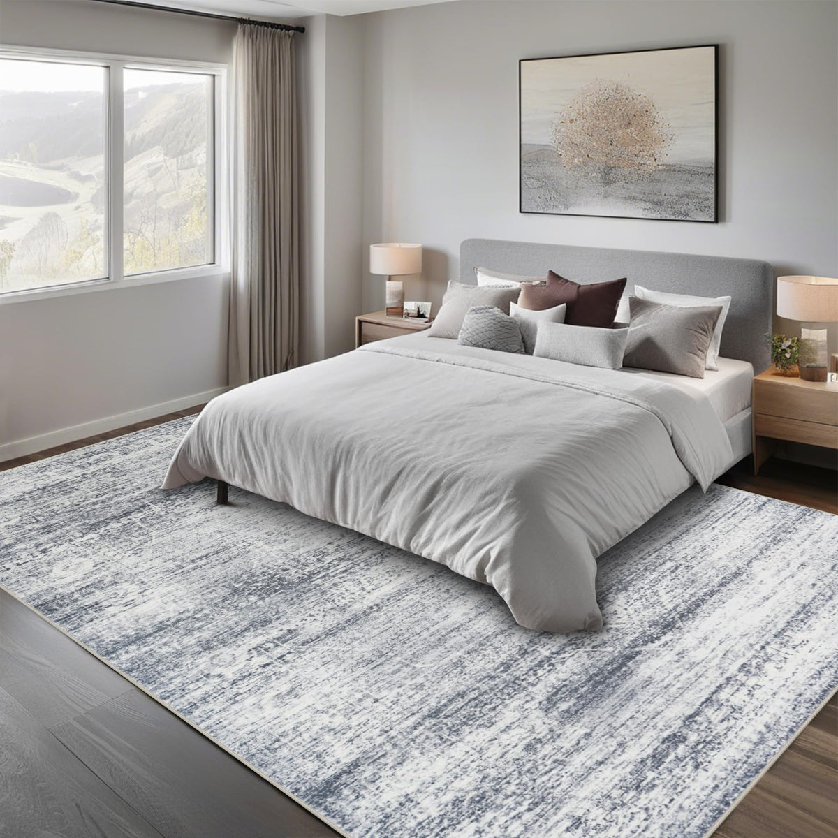 Srugn low-pile rug works well under furniture and in entryways.