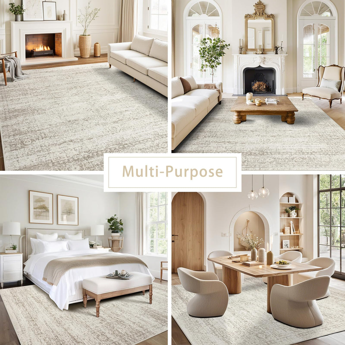 Srugn low-pile design minimizes tripping and works with most furniture.