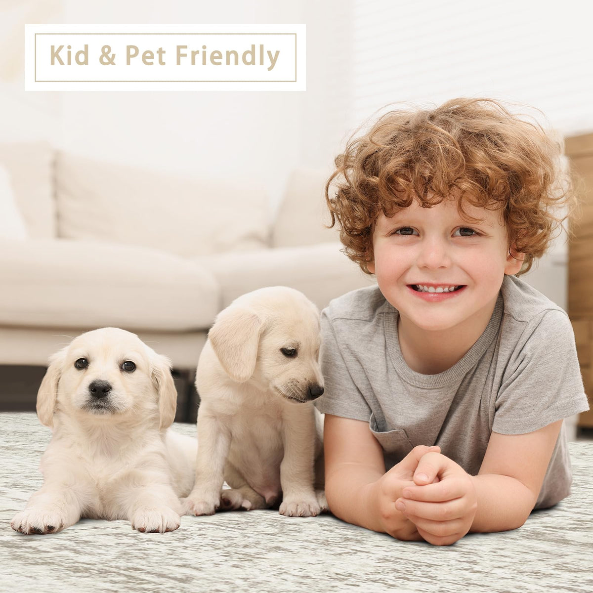 Srugn machine washable rug simplifies cleanup for households with kids and pets.