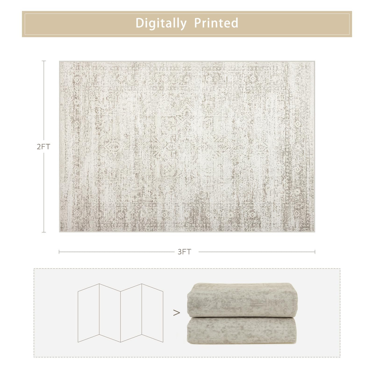 Srugn washable rug 2x3 non-slip design keeps floors in place in busy spaces.