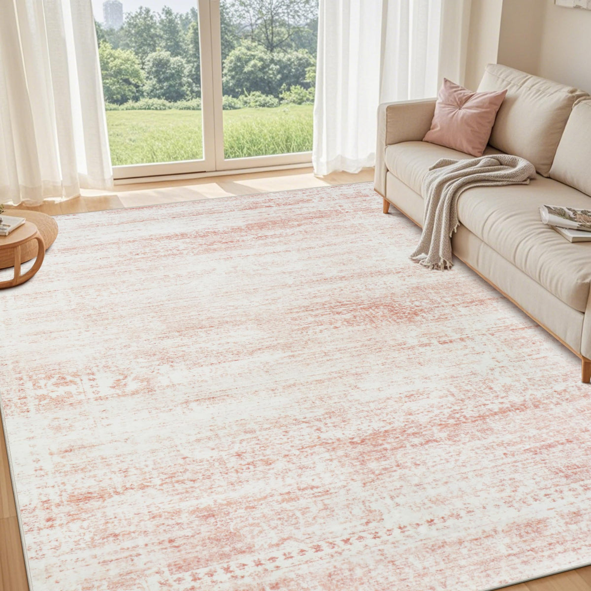 Srugn pet-friendly washable rug for quick cleanups after pets.