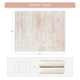 Srugn 8x10 rug in soft faux wool texture adds bedroom warmth