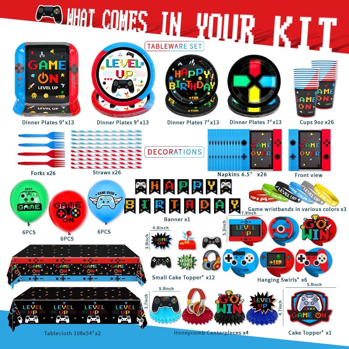 ssailue decor gamer plates 7inch add color and convenience to casual gaming celebrations.