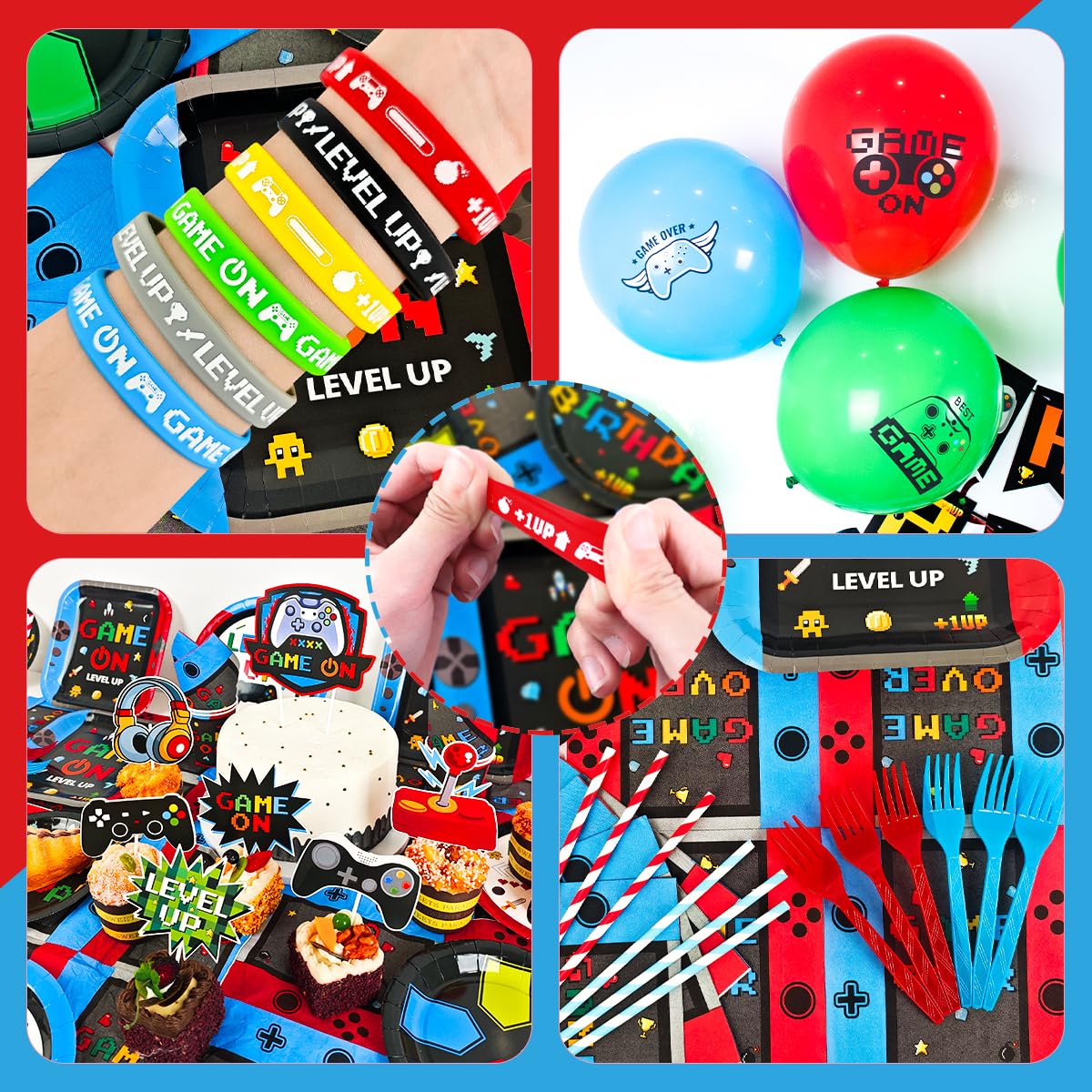 ssailue decor gamer plates 9inch provide sturdy, vivid tableware for quick party setup.