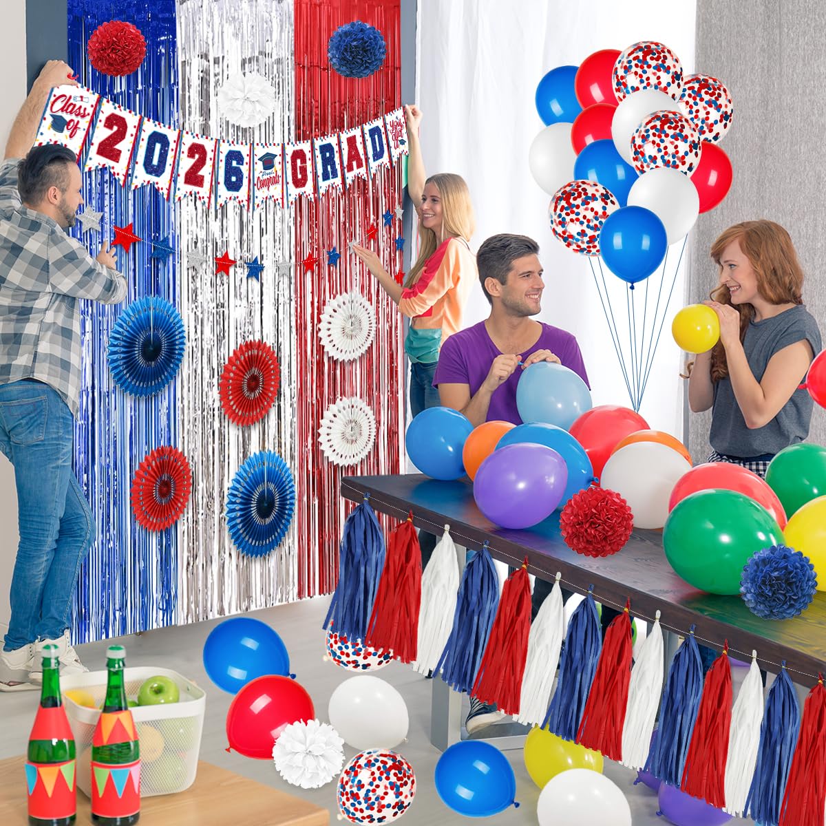 ssailue decor red blue latex balloons elevate table decor