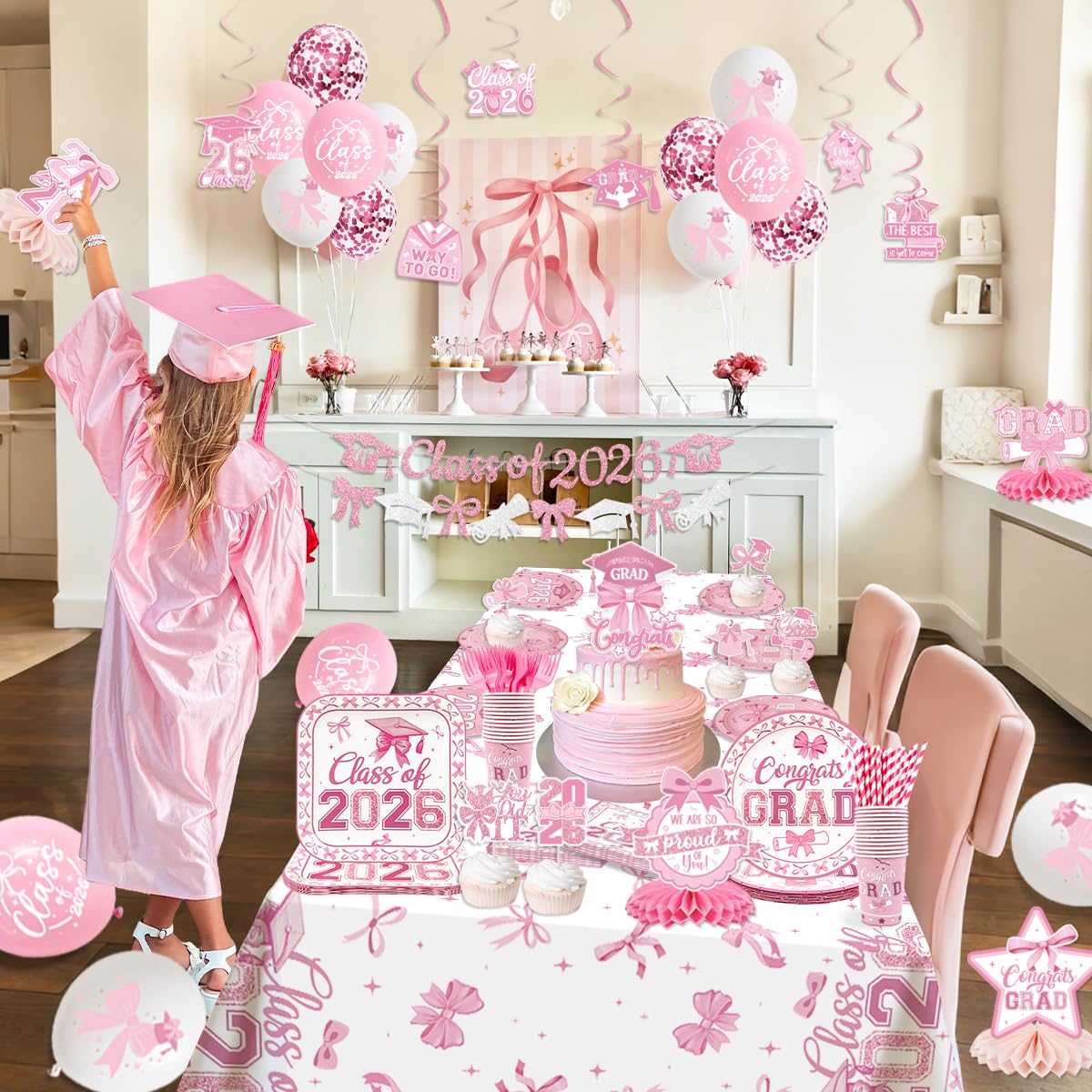 ssailue decor Pink cups for convenient guest beverages