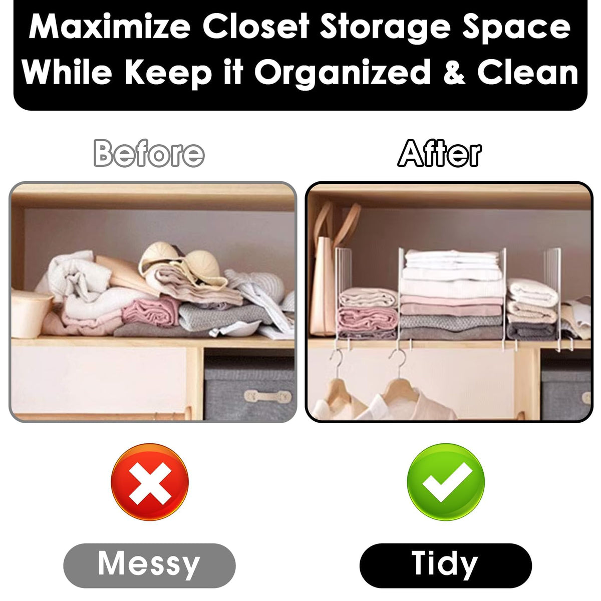 SSAWcasa tool-free setup demonstrates easy installation on standard wood shelves.