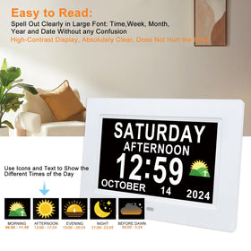 SSINI Digital Calendar display closeup highlights high-contrast digits for seniors