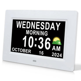 SSINI Digital Calendar front view shows the large 7-inch display for easy reading