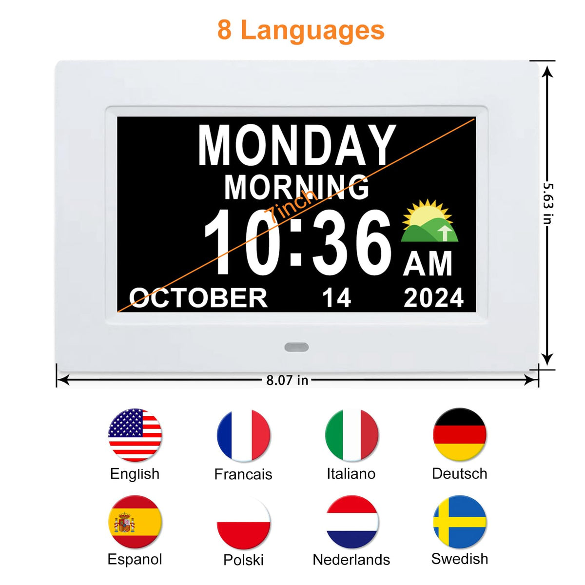 SSINI Digital Calendar doubles as a photo frame for memories