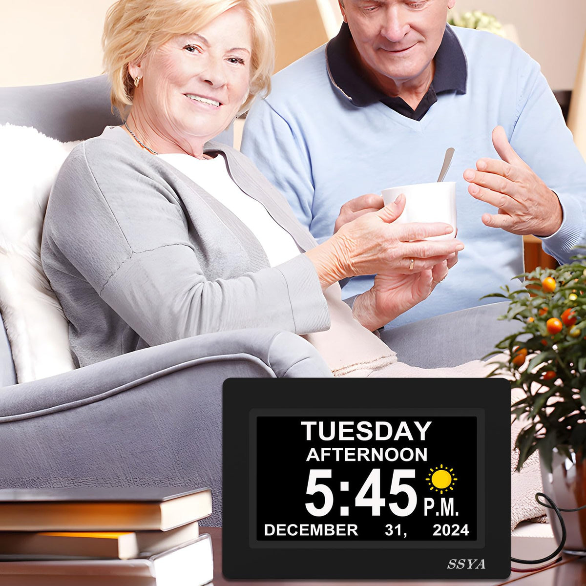 SSYA clock supports eight languages for multilingual homes