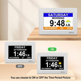 SSYA clock with a clear display aids elder readability