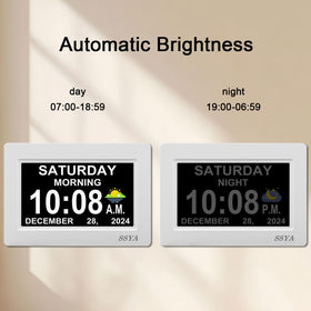 SSYA clock easy setup for quick placement and use by seniors or caregivers