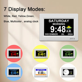 SSYA clock installed on wall or placed on table for flexible viewing