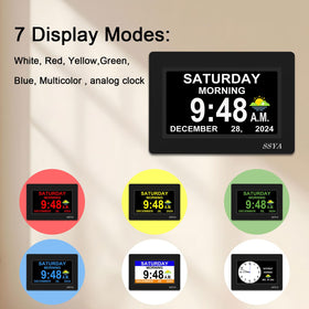 SSYA extra large impaired vision clock aids readability across a room
