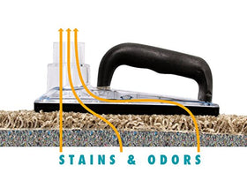 StainOut System 71-001 sub-surface extraction tool in use during professional cleaning