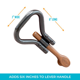 Stander extension in use by a senior eases recliner access