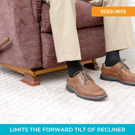 Stander Recliner Risers seat height boost for easier sitting and standing.