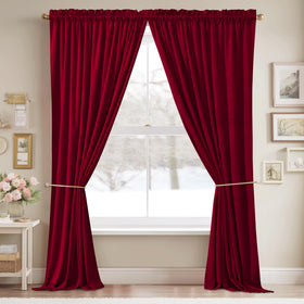 StangH plush velvet drapes provide thermal insulation for cozier living spaces.