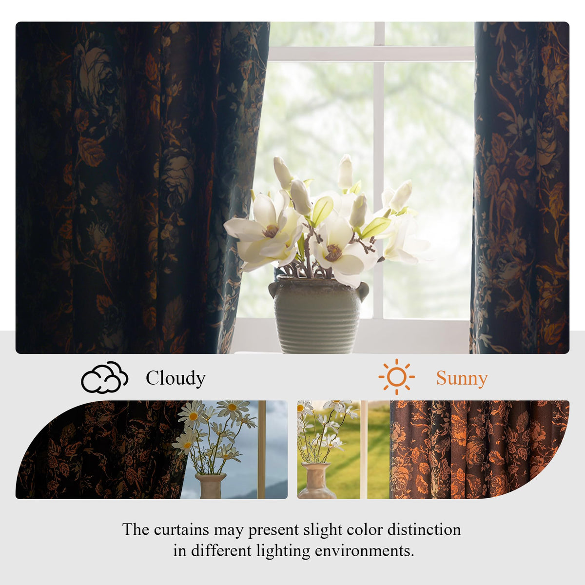 StangH privacy-filtering curtains soften light while maintaining a warm, intimate room ambiance.