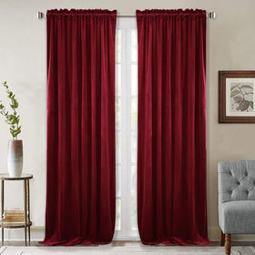 StangH Theater red velvet curtains, 52x84, elegant coverage and room darkening.
