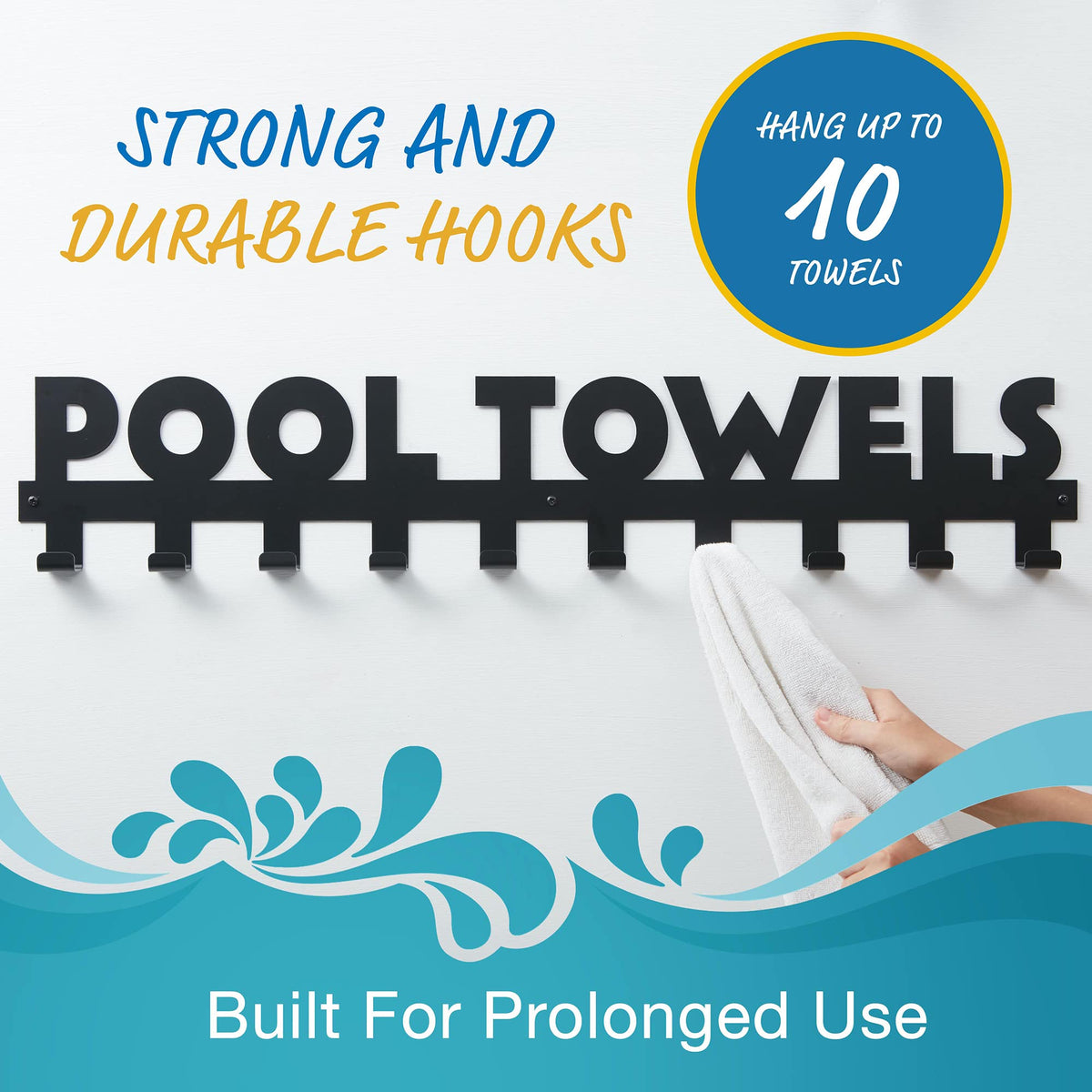 Durable Star Splash pool accessory for towel organization