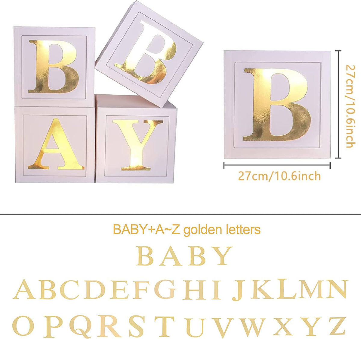 Staraise letter blocks with 30 letters for custom baby messages.