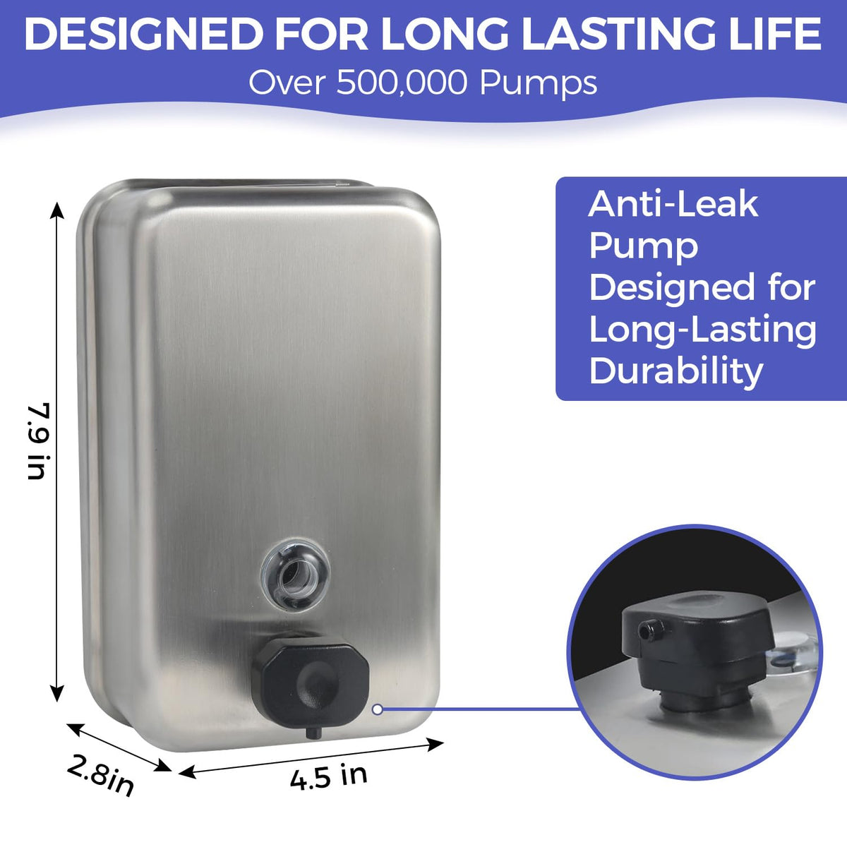 Stardrix anti-leak pump reducing drips for neat counters.