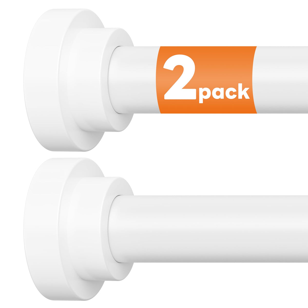 STARLATTA 2-pack adjustable shower rod length 43-80 inches.