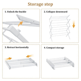 STARLATTA expandable drying space increases capacity for towels and garments.