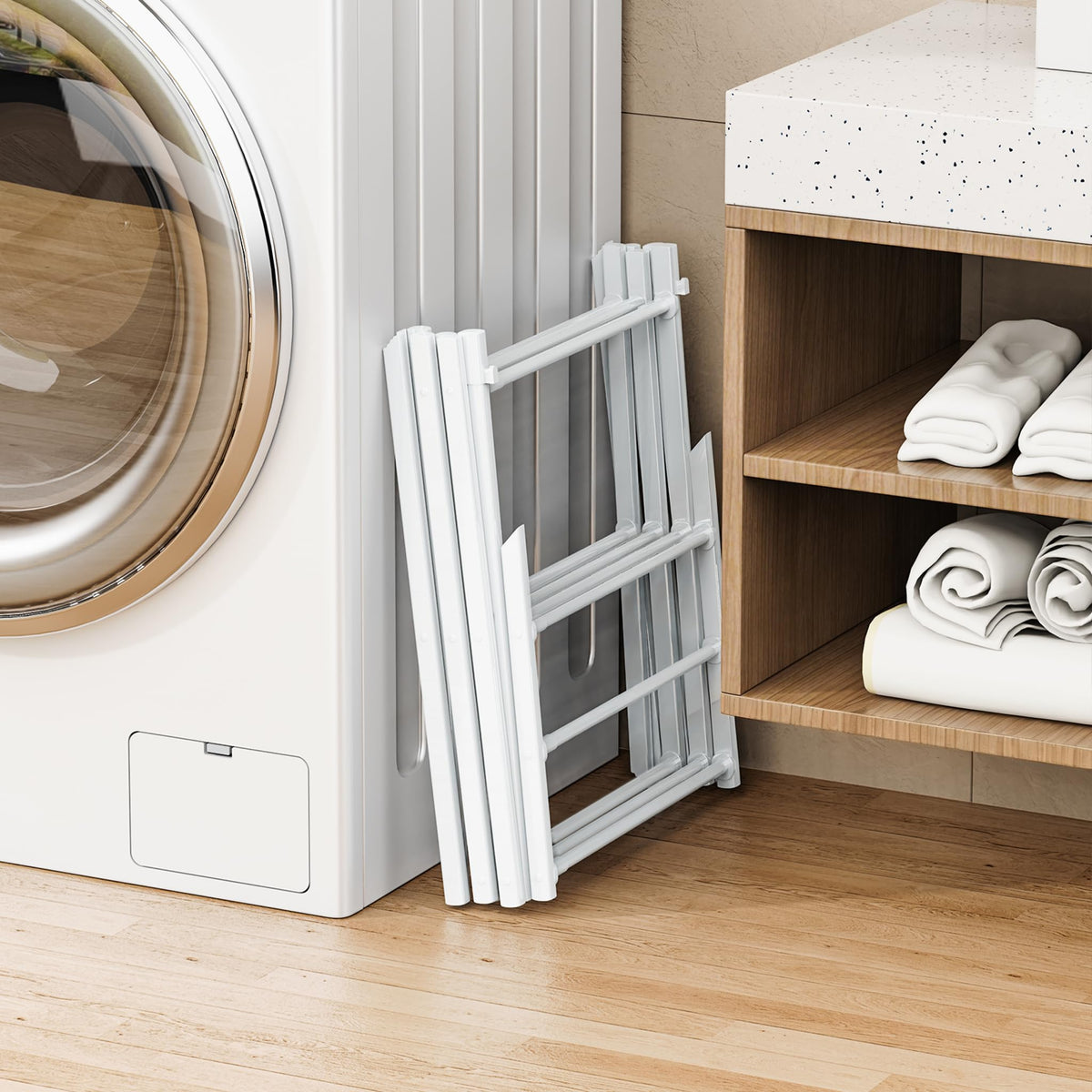 STARLATTA indoor-outdoor drying rack ready for balcony or laundry area use.