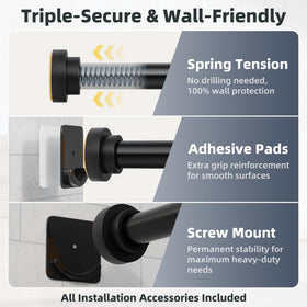 STARLATTA no-drill installation kit enables quick, damage-free mounting on tiles.