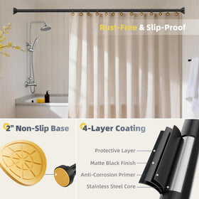 STARLATTA one-point-one-inch diameter stainless steel rod offers sturdy support.