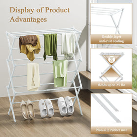 STARLATTA portable 3-tier rack demonstrated in a small apartment space.