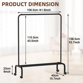 Starlatta rolling clothing rack assembly guide and pre-drilled parts