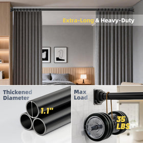 STARLATTA screw-in installation provides maximum security for heavy drapes.