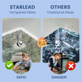 STARLEAD bathroom mirror with Bluetooth speaker for hands‑free playlists during routines.