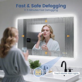 STARLEAD dimmable LED mirror for customizable brightness during makeup.