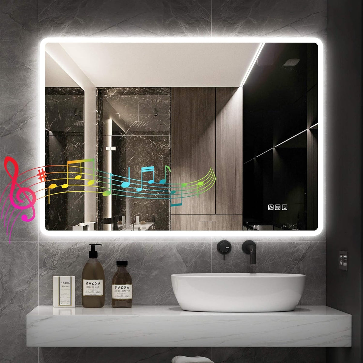 STARLEAD LED bathroom mirror 24x32 for precise everyday grooming with clear illumination.