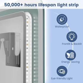 STARLEAD mirror with 3000K warm light for cozy morning routines.