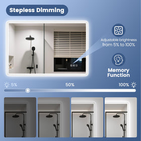 STARLEAD mirror with 4000K neutral light for skincare routines.