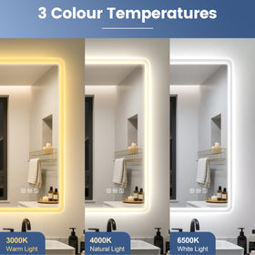 STARLEAD mirror with 6500K cool light for detailed grooming.