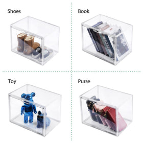 starogegc 3-pack clear purse storage used as display for books and accessories