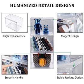 starogegc 3-pack clear purse storage edge detail and durable material