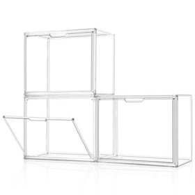 starogegc 3-pack clear purse storage front view for easy access and dust-free display