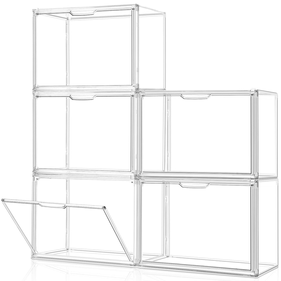 Starogegc purse organizer in closet shows stackable storage for handbags.