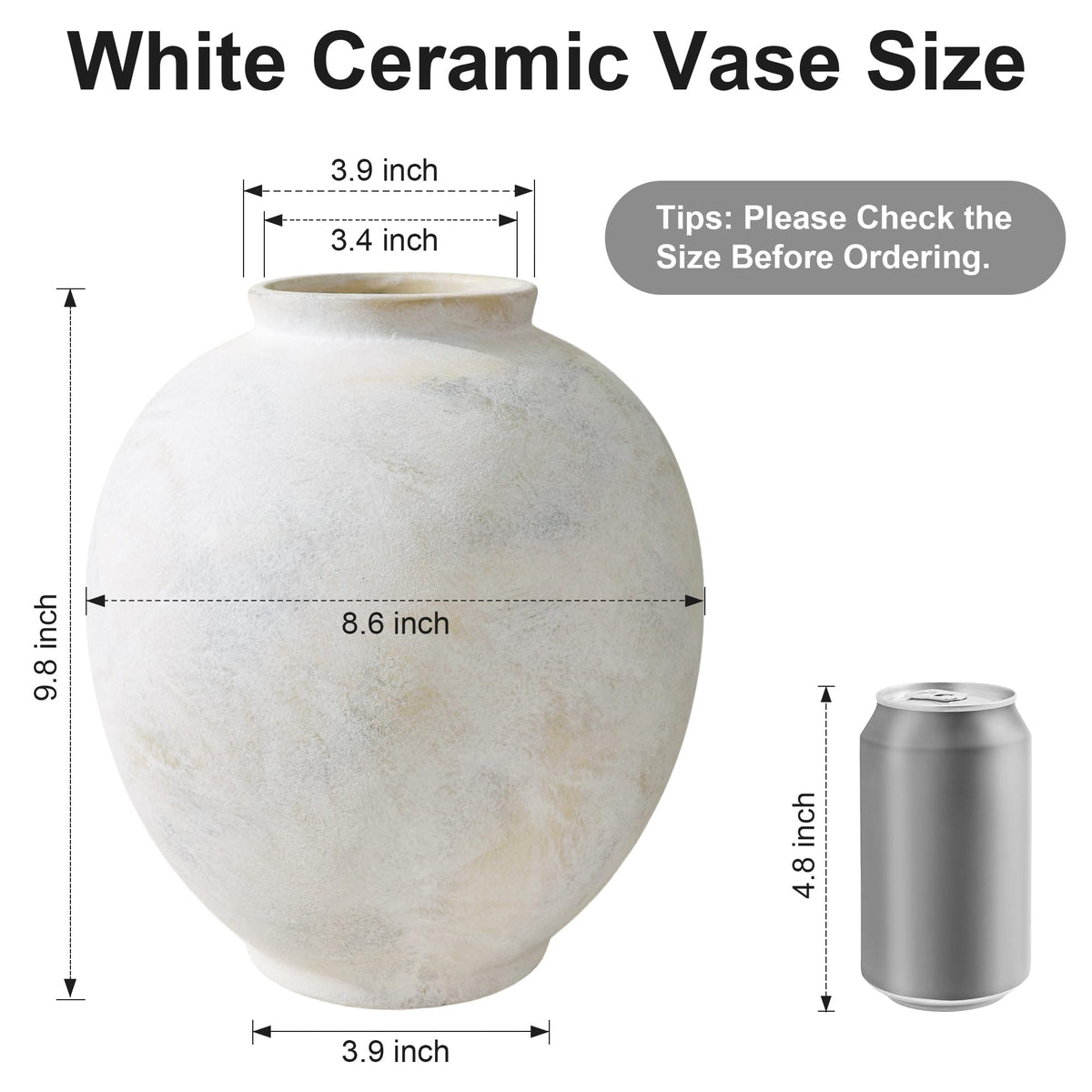 Starttag ceramic vase showing rock grain texture for farmhouse style