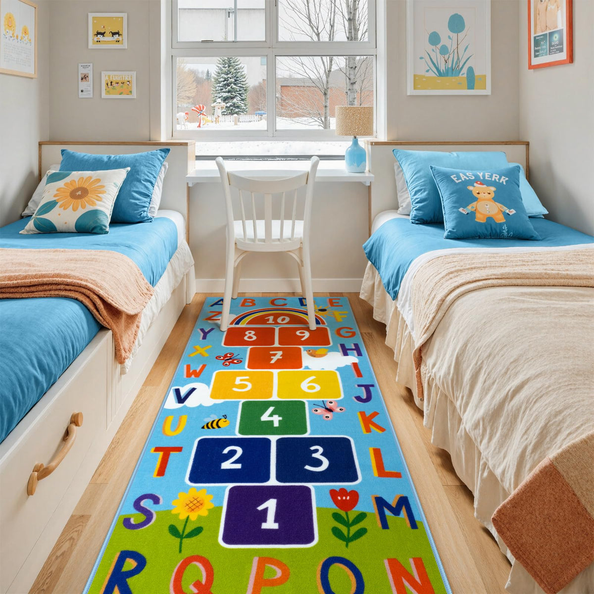 STARUIA 31.5x72 inch rug fits compact spaces for active kids