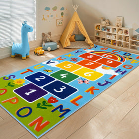 STARUIA hopscotch rug Space Adventure boosts imagination while kids count and hop safely