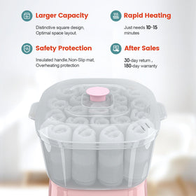 StateRiver towel warmer with lid open and towels inside for easy loading